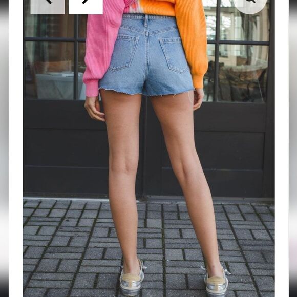 BlankNYC Cruise Control High-Rise Jean Shorts w Distressing Sz 27 or 4 NEW - Picture 12 of 13